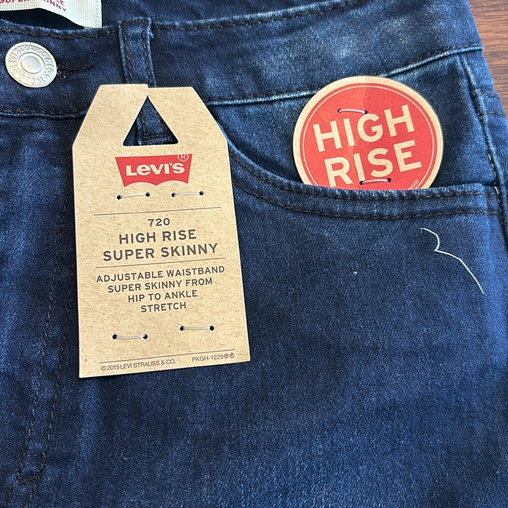 Levi’s high Rise Supper Skinny reg 14 Girls New - Picture 4 of 8